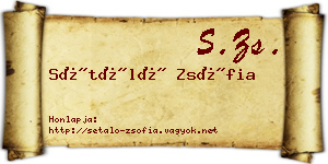 Sétáló Zsófia névjegykártya